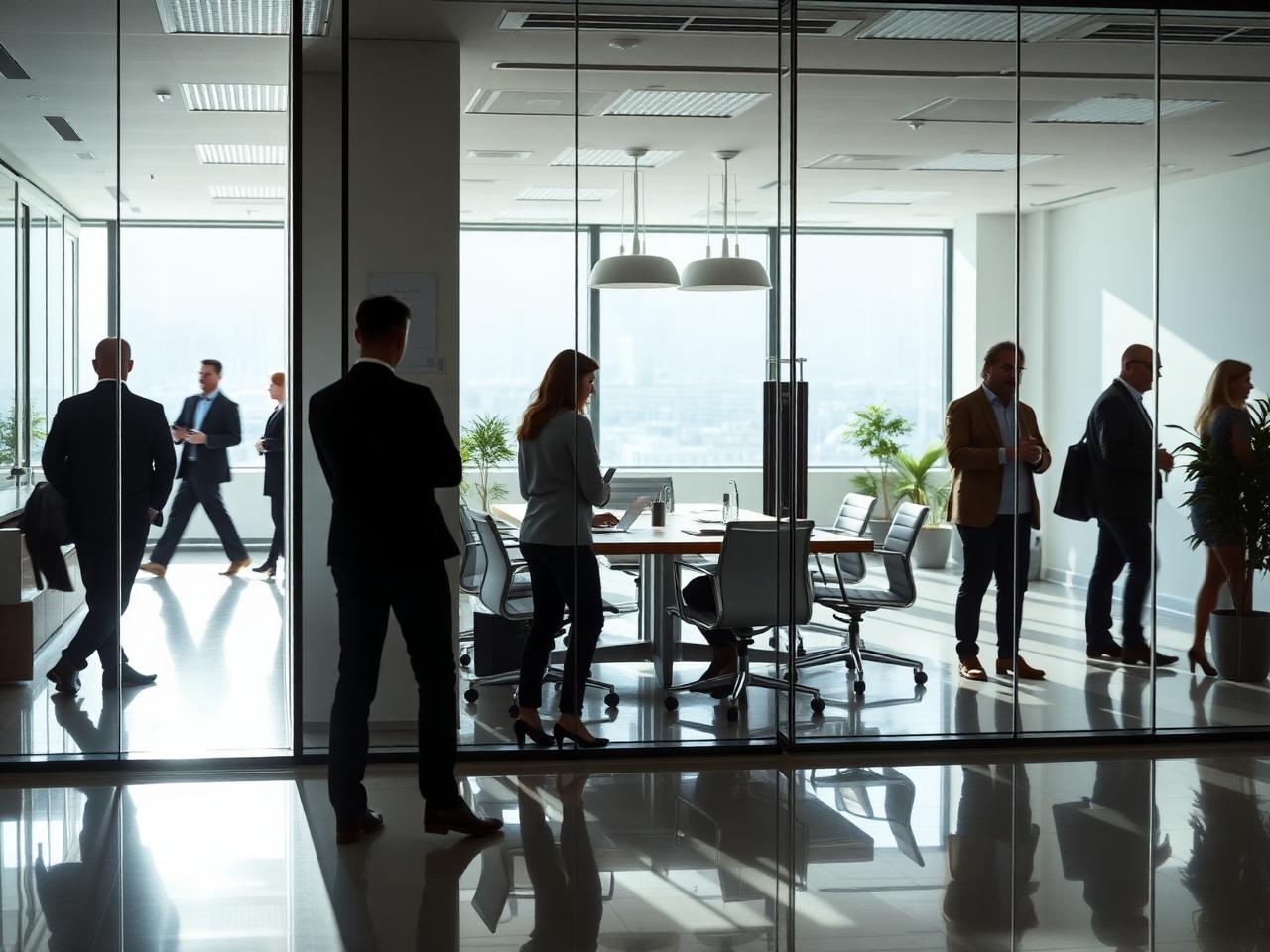 Profissionais em reunião de trabalho
